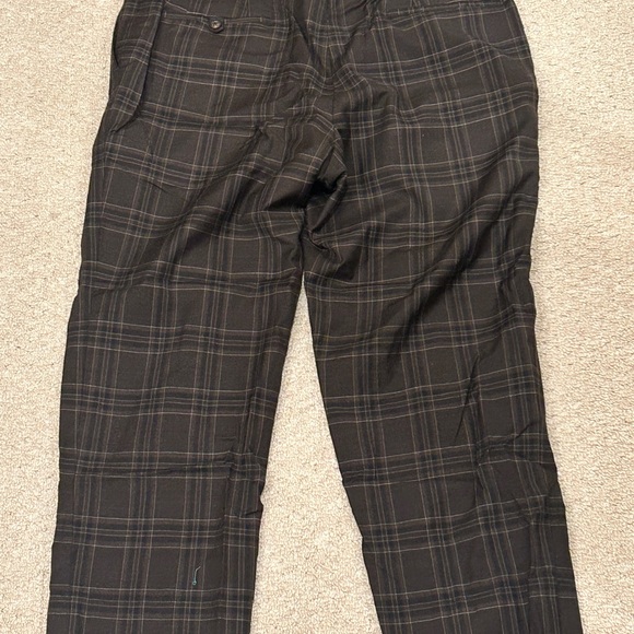 Men's Black Plaid Pants - Picture 2 of 6